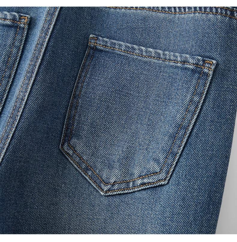 Women's Retro High-Waisted Wide-Leg Jeans - Blue Slimming Plus Size (Spring/Autumn 2025)