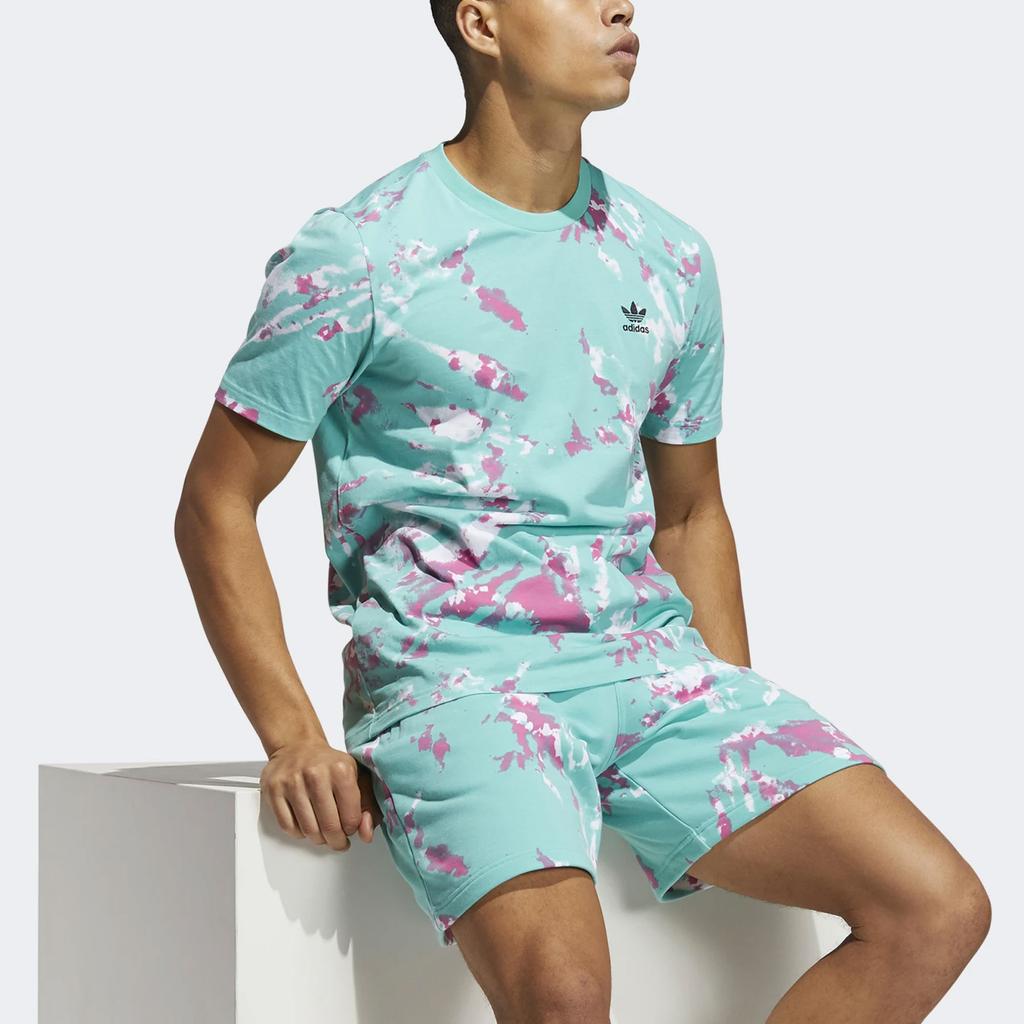 adidas Originals Tie-Dye Sport Kurzarm T-Shirt Herren Oberteile Säuregrün H48519