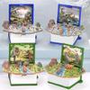 Llavero de Libro Pop-Up 3D Juguete de Dinosaurio Novedad Escena del Mundo de los Dinosaurios Llavero