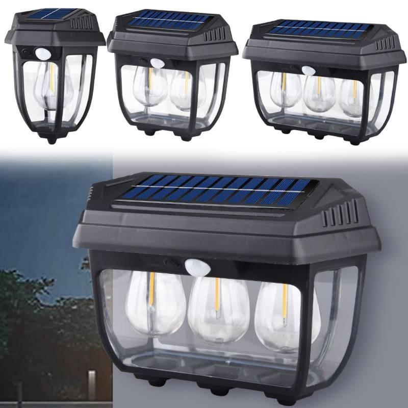 Vintage Solar Garden Light With Tungsten Filament For Outdoor Wall Decoration