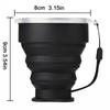 Copo Dobrável de Silicone para Exterior Caneca Dobrável Garrafa Dobrável para Camping Copos de Água de Viagem Caneca Portátil para Chá/Bebida com Tampa 200ML