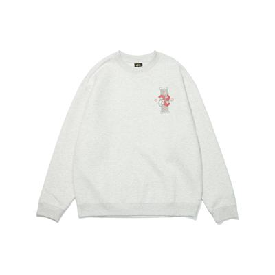 Li-Ning Ri Jin Dou Jin Series Sports Trend Pattern Print Crew Neck Sweatshirt Unisex Sweatshirt Grey AWDT015-6