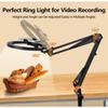 10" Selfie-Ringlicht mit Handy-Schwenkarm für Aufnahmen von oben und Live-Streaming