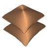 Brushed Copper 2 Pcs Square Pillowcase Pillow Cover Cushion Decor Comfort Throw Pillow For Home Living Room