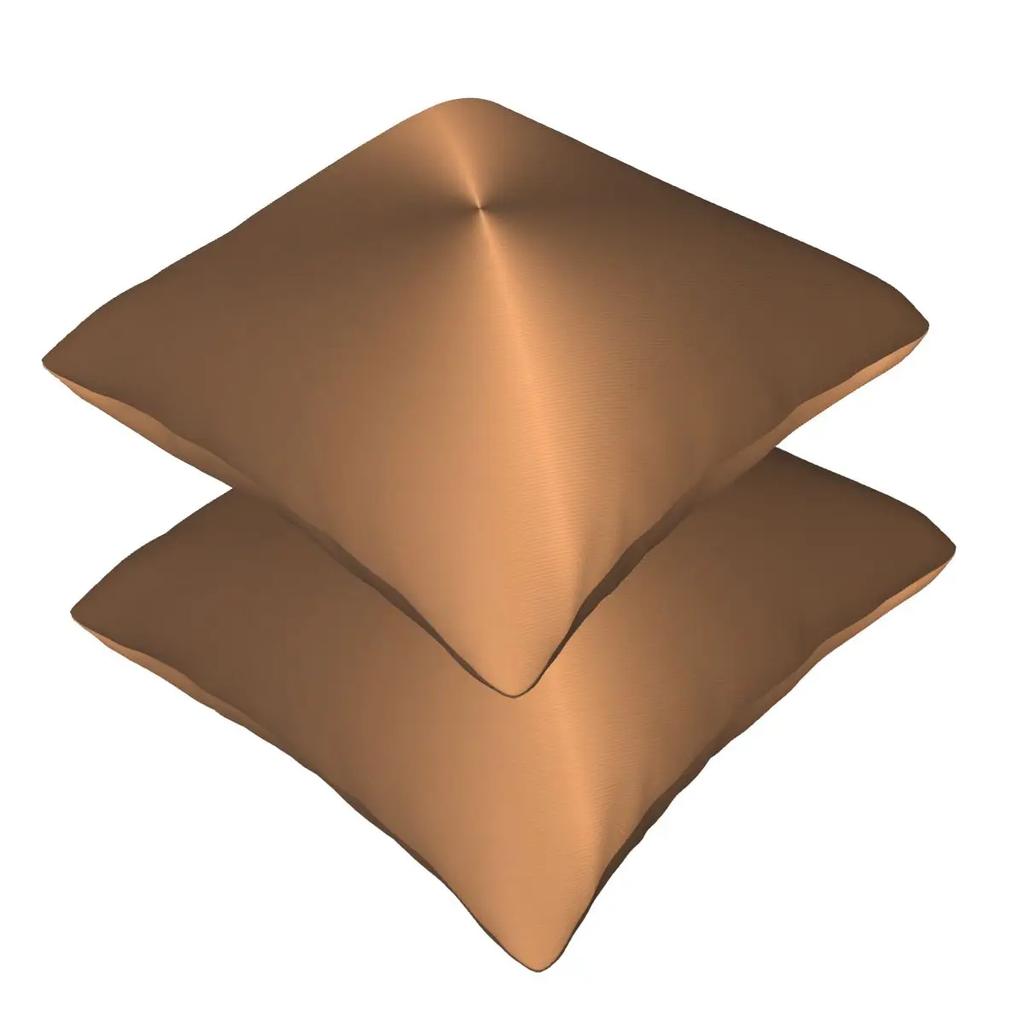Brushed Copper 2 Pcs Square Pillowcase Pillow Cover Cushion Decor Comfort Throw Pillow For Home Living Room