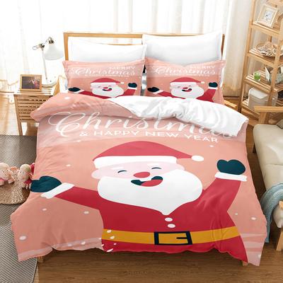 3-teiliges Bettbezug-Set mit Weihnachtsschneeflockenmuster - Weich, atmungsaktiv, Winterthema - Perfekt für Schlafzimmer- und Gästezimmerdekor