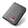 Czbhmr1 PU Leather Car Wallet Mini Credit Card Purse Portable Small Wallet for Mitsubishi ASX Lancer L200 Pajero Sport Attrage Accessory