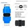 New Material PE Pipe Quick Connectors: Complete Set for 4 to 6 Straight and Three-way Water Pipe Fittings