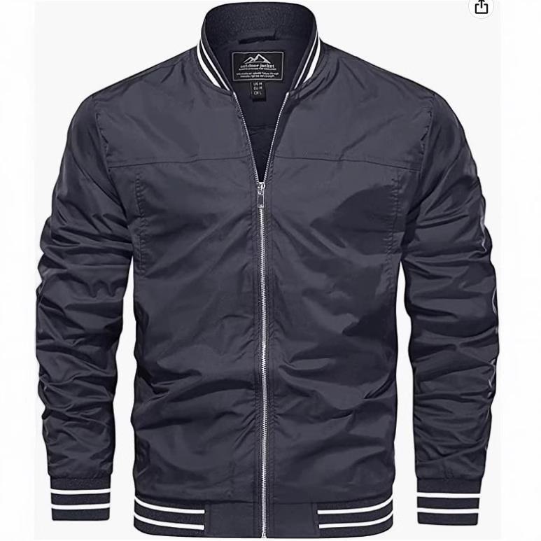 Chaqueta Bomber Ligera Cortavientos para Hombre - Ropa Exterior Casual Talla Europea