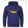 Unisex Hooded Sweatshirt With Banana Print Casual Streetwear Loose Fit Cotton-Lined Pullover Fall
