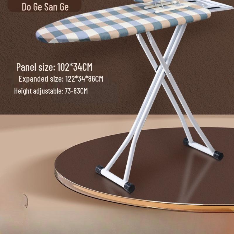 Large Folding Vertical Ironing Board with Widened Pad and Clothes Rack