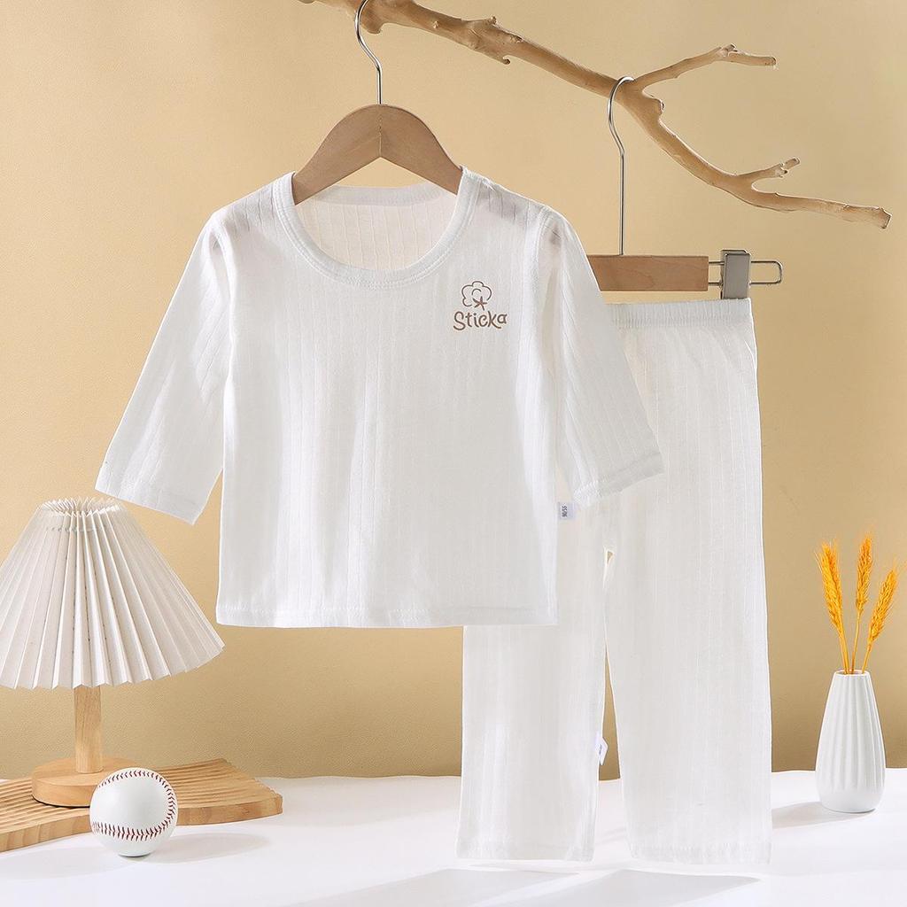 A-Grade Cotton Summer Pajamas Set for Babies & Children - Lightweight, Air-Conditioned Sleepwear