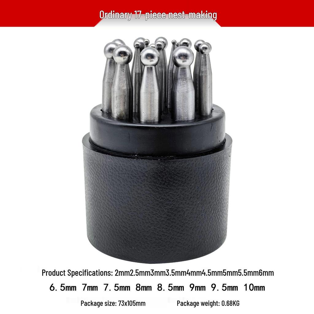 Handmade Jewelry Metalworking Kit: Anvil, Punch, Pit, and Chiseling Tools for Ring and Bead Crafting.