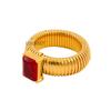 New Personality Luxury Colour Inlay Zircon Elasticity Adjustable Stainless Steel Rings for Women Fashion for Women Jewelry Gifts