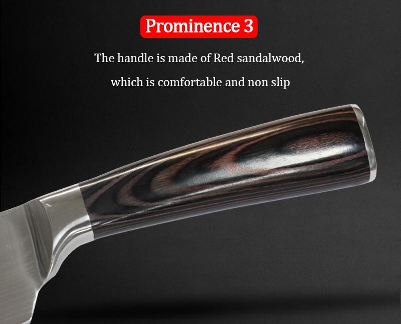 5PCS Damascus Chef Knife Damascus Kitchen Knife Wood Handle Paring Utility Santoku Slicing Chef