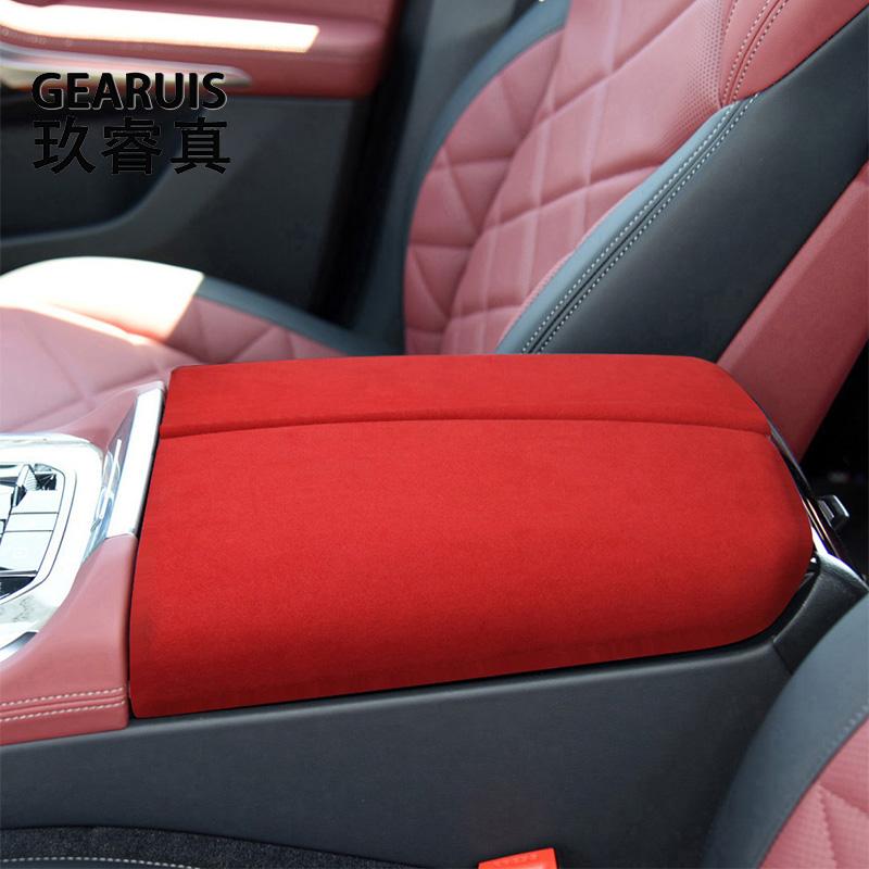 Δερμάτινη σουέτ Επένδυση Αυτοκινήτου ABS Στυλ Αυτοκινήτου Τακτοποίηση Τακτοποίηση Κάλυμμα Υποβραχιονίου Αυτοκόλλητο Διακοσμητικό Για BMW X5 G05 X6 G06 X7 G07