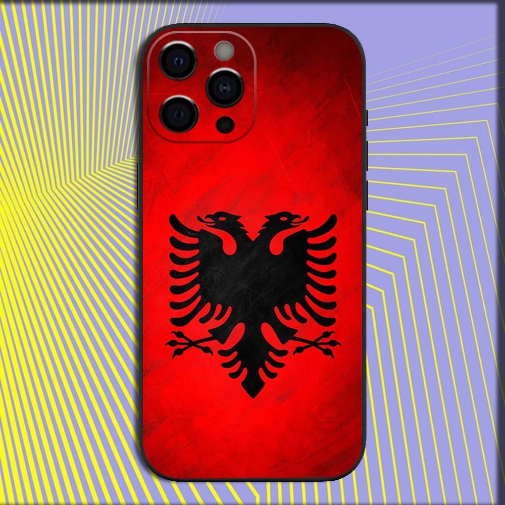 Funny Albania Albanians Flag Phone Case For iPhone 17 16 15 14 13 12 11 Pro Max Mini SE 7 8 Plus 17E Air Shockproof Soft Cover