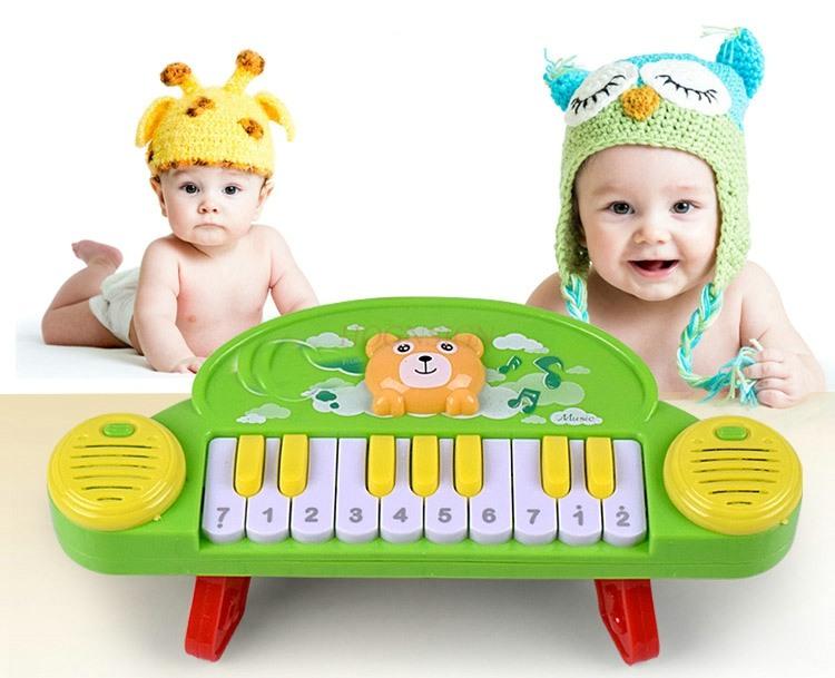 Kinder Lern Zeichentrick Elektronisches Klavier Elektrischer Sitztisch Kleines Klavier Lern Musik Ton Licht Früh