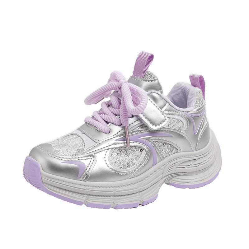 Kinder Papa-Schuhe 2025 Frühling neue Mode trendige Klassenkameraden Laufen leicht atmungsaktiv Mädchen Sportschuhe