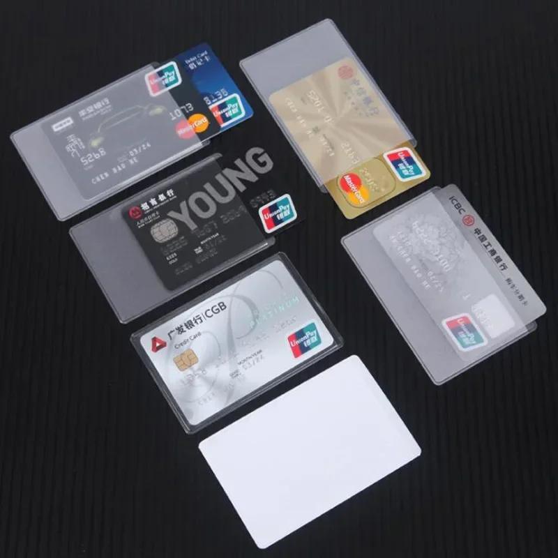 1/5/10PCS Transparent Card Holder Card Protector Cover PVC Waterproof Business Credit ID Card Badge Protection Holder Case
