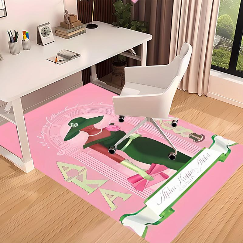 AKA Logo9 Printed Absorbent Washable Carpet, Non-Slip Bathroom Mats, Kitchen Rugs, Yoga Mat,Living Room Entrance, Camping Picnic Rugs