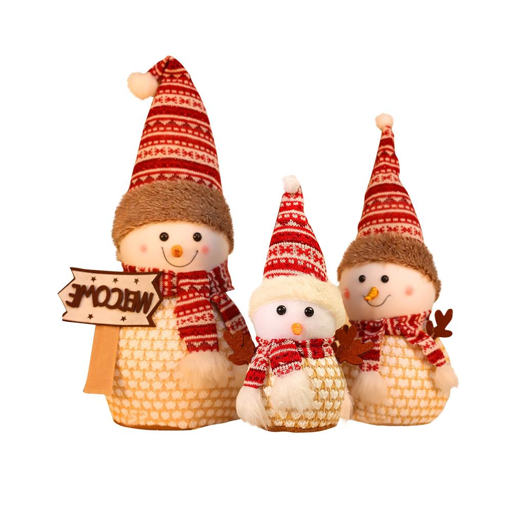 Christmas Snowman Doll Christmas Doll Decorations Holiday Gifts Shopping Mall Window Scene Layout Decorations