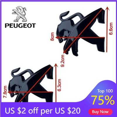 2026 Ζεστό Αυτοκόλλητο Αυτοκινήτου για Peugeot 307 107 207 407 408 308 206 406 507 508 1008 5008 3008 Μεταλλικό Ε μπροστινό Έμβλημα Αυτοκινήτου Πίσω Σήμα Πορτμπαγκάζ