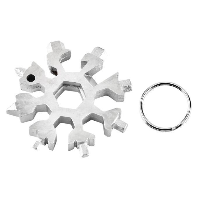 Snow Keyring Tools Key In Snowflake Shape Keyring Multifunction Gadget Gt4402