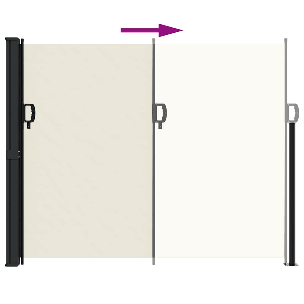 Retractable Side Awning Cream 160 X 300 Cm