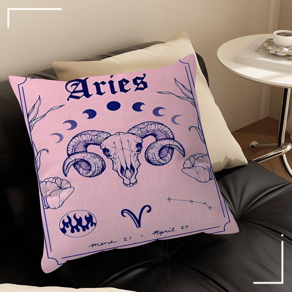 Constellation Nursery Canvas Pillow Covers Cartoon Sofa Decorative Home Doublesided Printing Short Plush Cute Cushion Cover