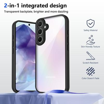 For Samsung Galaxy S25+ Case Matte Skin Touch Clear PC+TPU Shockproof Phone Back Cover