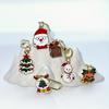 30pcs Christmas Series Keychain Cute Alloy Key Chain Ring Bag Backpack Charm Car Key Pendant Xmas Gift