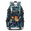 Hot Selling Minecraft Game Peripheral Printed Backpack Outdoor Large Capacity Travel Bag