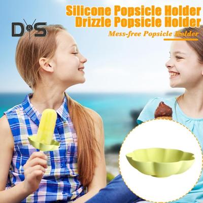 Porta ghiaccioli e gelato a doppia funzione, in silicone, per bambini, dolcetti, gestore di coni gelato, per feste di compleanno estive