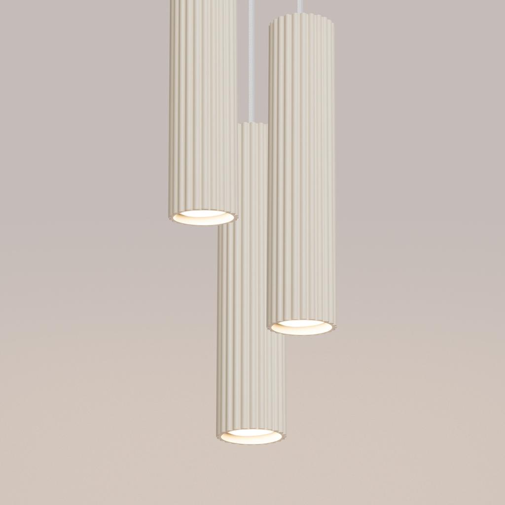 Carbon Pendant Lamp 3P Beige