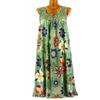 Women's Fashion Casual Vest Sleeveless Lace Print Tank Pleated Swing Dress