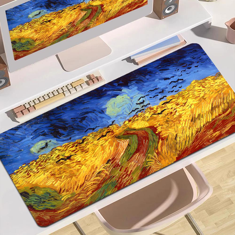 Van Gogh Art Painting Mousepad Boy Pad Natural Rubber Gaming Mousepad Desk Mat Size For Gameing World Of Tanks CS GO Zelda