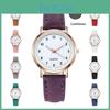 Fashionable Unisex Night Light Wristwatch Casual Quartz Watch With Matte Leather Strap Ladies' Quartz Watch