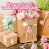 100-500pcs Holographic Pink Bow Tie Stickers Thank You Birthday Wedding Party Gift Wrapping Label Scrapbook Stationery Stickers