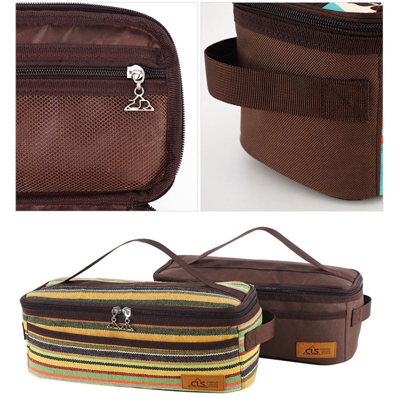 Multi-Purpose Lightweight Water-Resistant Organizer Bag Camping Cookware Travel Toiletry Storage for Road Trips & Hiking