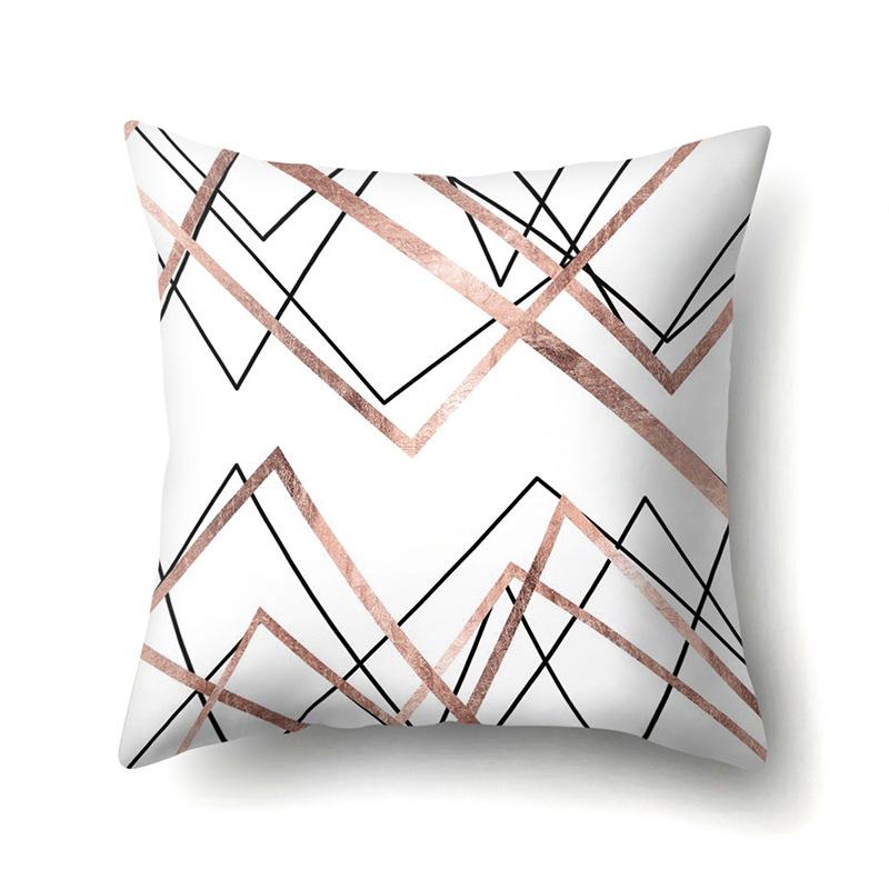Polyester Pillow Case Automobile Decoration Home Printed Pillow Case Waist Cushion Cover Car Cushion Head Cushion Cover