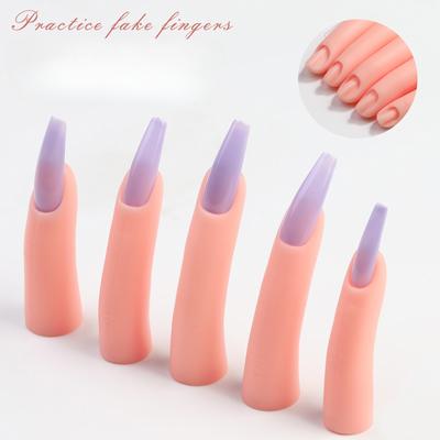 Nailart Silikon Gefälschte Finger Übung Gefälschte Finger Form Gefälschte Finger Magnetische Saugnapf Einsetzbar Nagel Stück Set