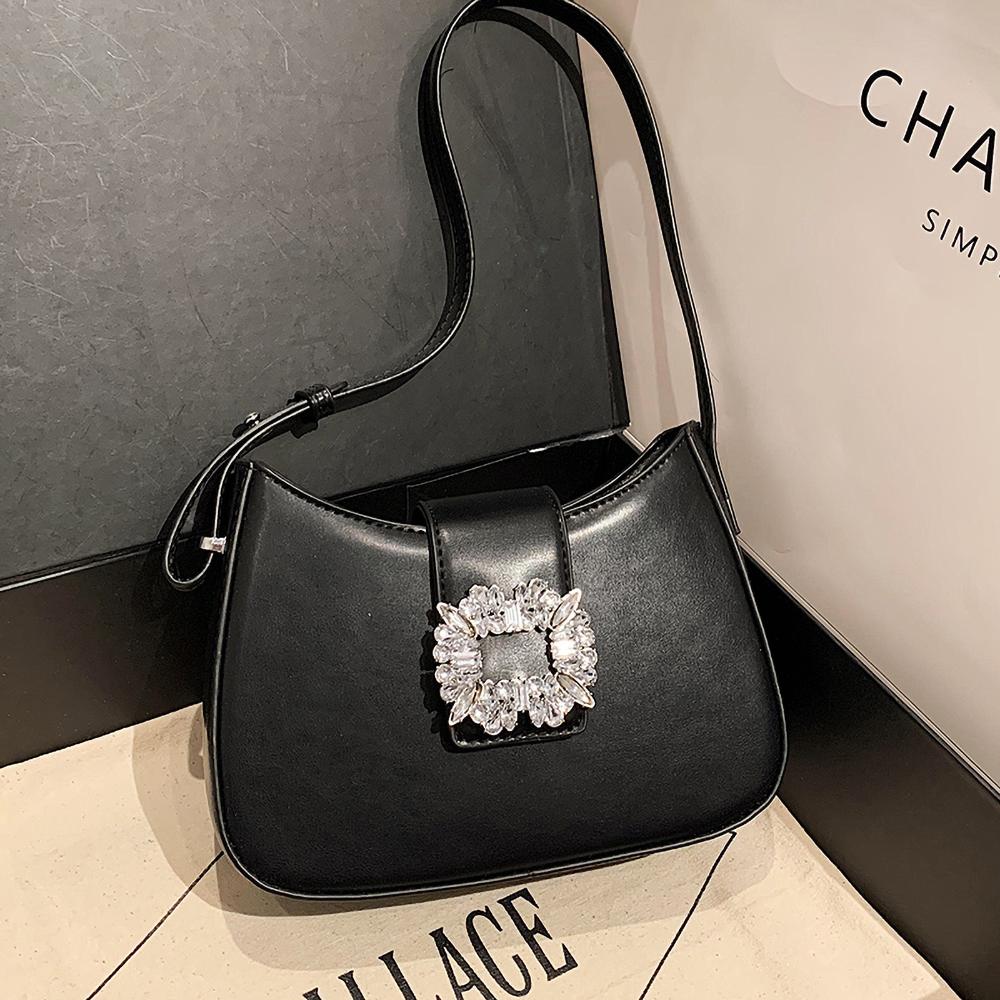 Diamond Underarm Bag Women's Temperament All-match Crossbody Shoulder Bags Simple Ladies Handbags Elegant Fashion Party Clutch