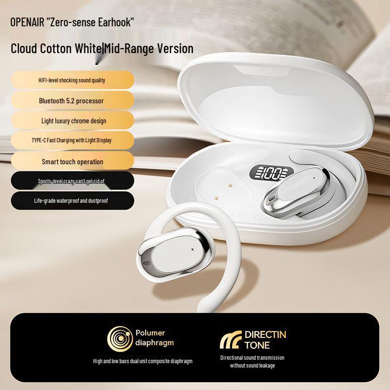 2026 Air Conduction Ear-Hook Bluetooth Earbuds: Non-In-Ear, Ultra-Long Battery Life, Sports Wireless