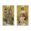 Kancharo Tarot Card Set Golden Art Nouveau Includes a Japanese Tarot Card Instruction Manual and Pouch 78-Card [Mini Tarot] (Authentic)