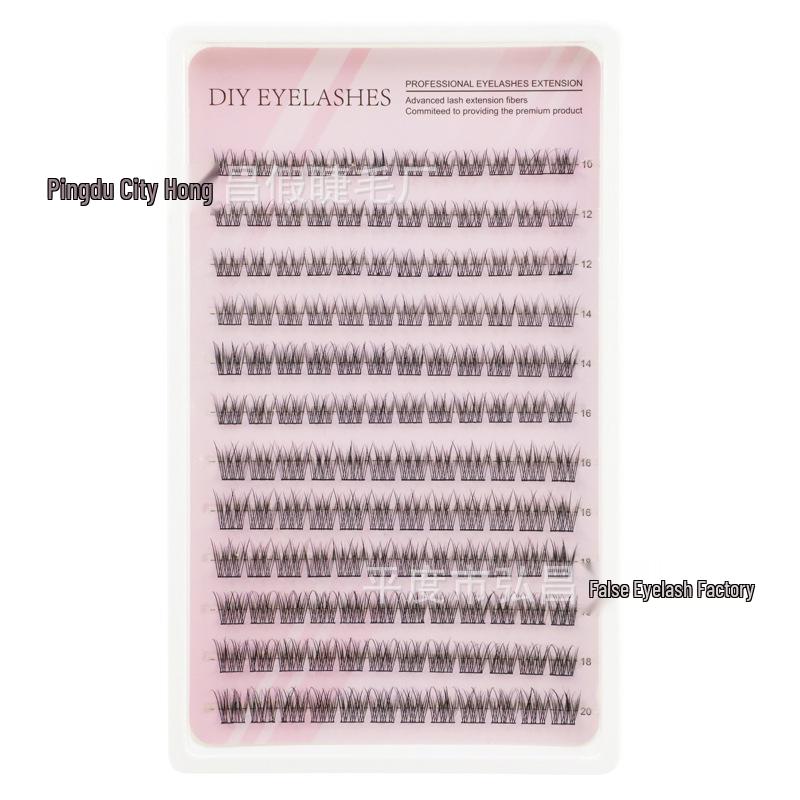 DIY Cluster False Eyelashes Set - Fish Tail Tri-Cluster Self-Grafting Lashes