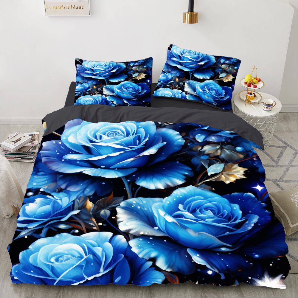 

Комплект постельного белья с красной розой, набор пододеяльников с известным аниме, комплект постельного белья, двуспальная кровать, двуспальная кровать, односпальная кровать, дропшиппинг, подарок EU Single 135x200cm