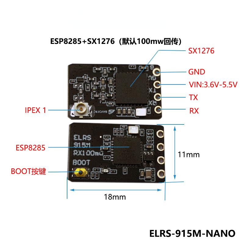1PC BAYCK ELRS 915MHz  Receiver With T type Antenna Support Wifi Upgrade for RC FPV Traversing Drones Parts