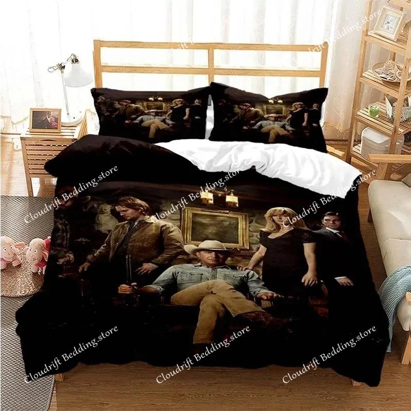 Yellowstone Fashion Set Biancheria da Letto con Stampa Digitale Copripiumino Piumone Letto Singolo Twin Full Queen Ragazzi Bambini Ragazza Ragazzi Regalo