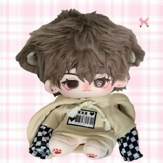 20cm Little Wolf Cub Plush Doll - High-Quality, Handsome Creative Gift for Bestie